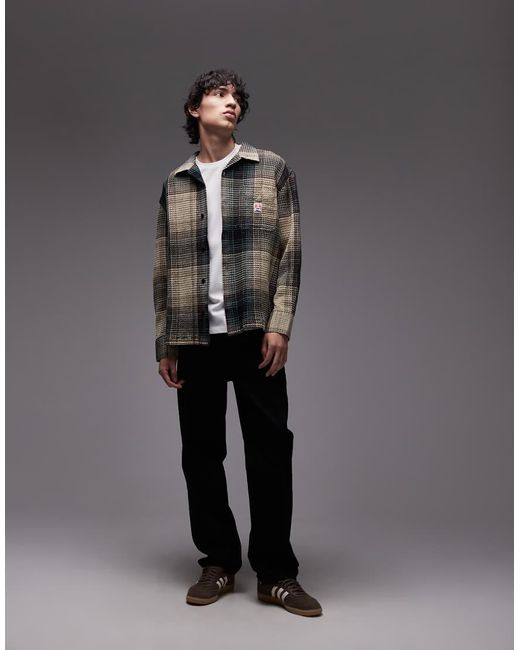 Wrangler Gray Casey Jones Workwear Waffle Long Sleeve Shirt for men