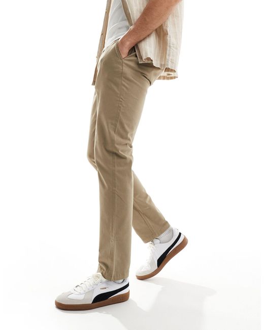 Pantalon chino stretch coupe slim - blanc cassé Ben Sherman pour homme en coloris Natural