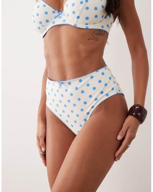Peek & Beau White High Waist Bikini Bottom
