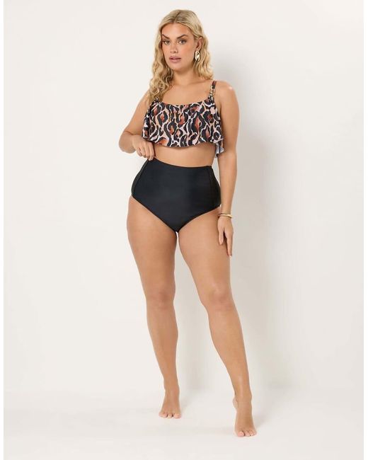 Yours Clothing Natural Super High Waisted Tummy Control Bikini Briefs