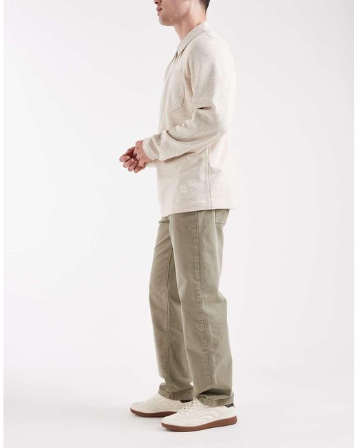 ASOS Natural Straight Trousers for men