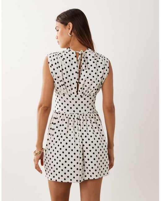 ASOS White Short Sleeve Cinched