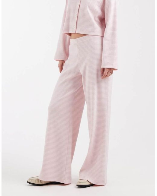 Miss Selfridge Pink Wide Leg Trouser Co-ord