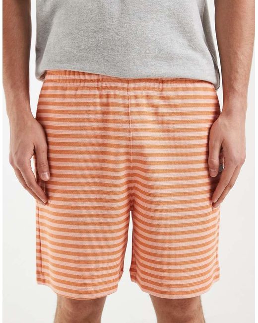 Lacoste Orange Contrast Stripe Shorts for men