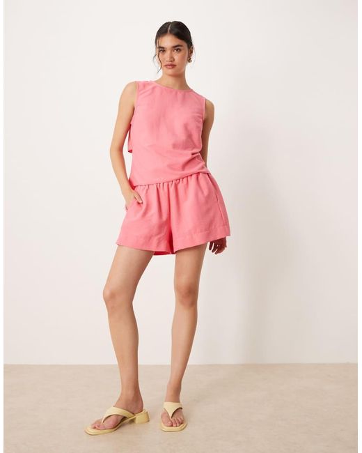 Top Rosa Aperto E Allacciato Sul Retro di ASOS in Pink