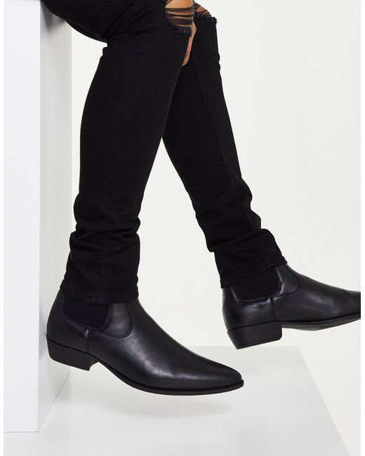 ASOS Cuban Heel Western Vegan Chelsea 