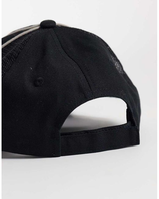 Xlarge Black Head Hybrid Six Panel Baseball Cap for men