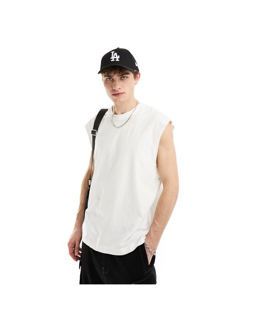 T-shirt oversize style workwear Bershka pour homme en coloris White