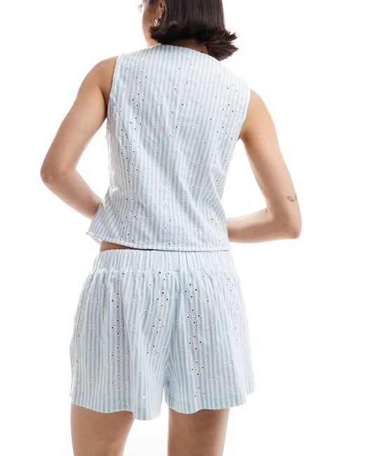 ASOS White Broderie Short