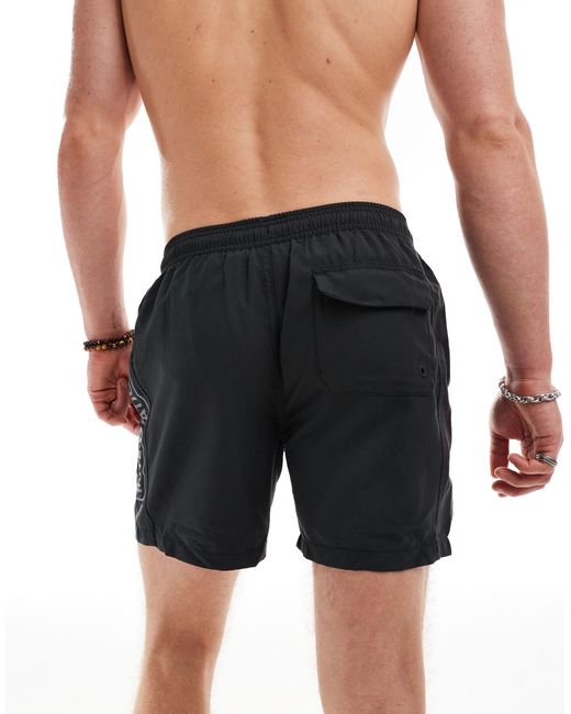 Barbour Black International Logo Swim Shorts for men