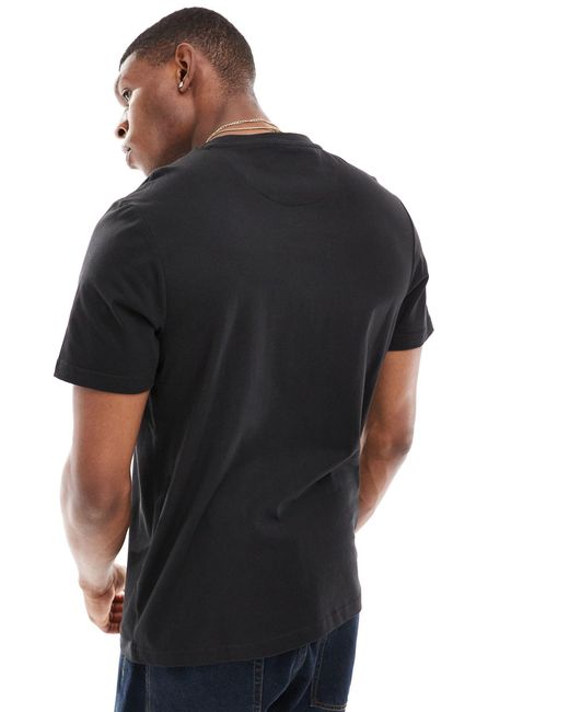 Farah Black Danny Cotton T-shirt for men