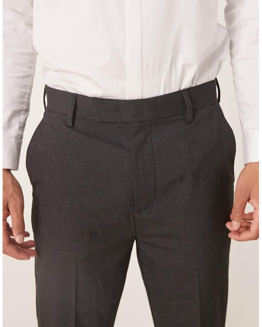 ASOS Gray Dressy Tapered Fit Pants for men
