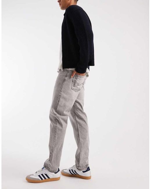 Jack & Jones Gray Chris Straight Jeans for men