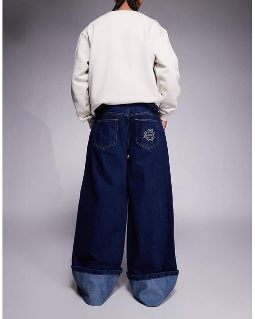 Courtside Blue Oversized Jeans for men