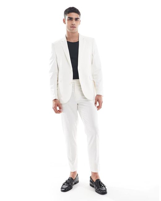 ASOS White Slim Suit Jacket for men