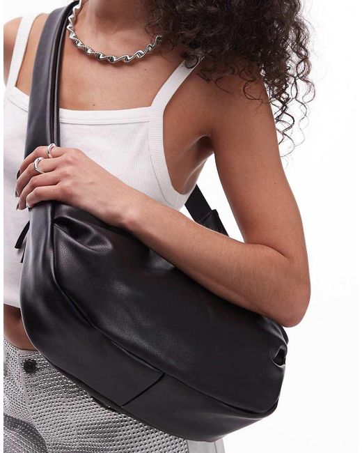 TOPSHOP Black Con Cross Body Bag