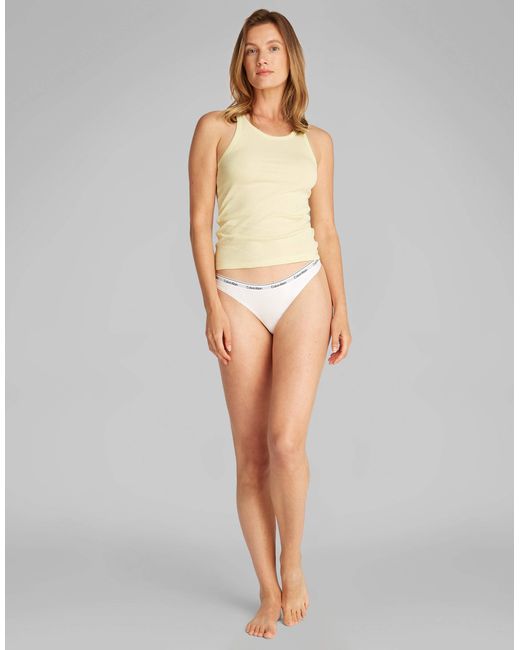 Calvin Klein Blue Modern Logo 3 Pack Thongs