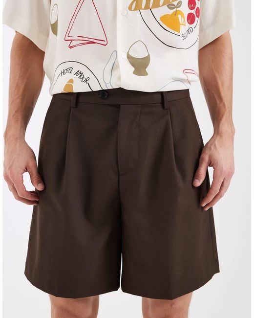 SELECTED White Wool Blend Shorts for men