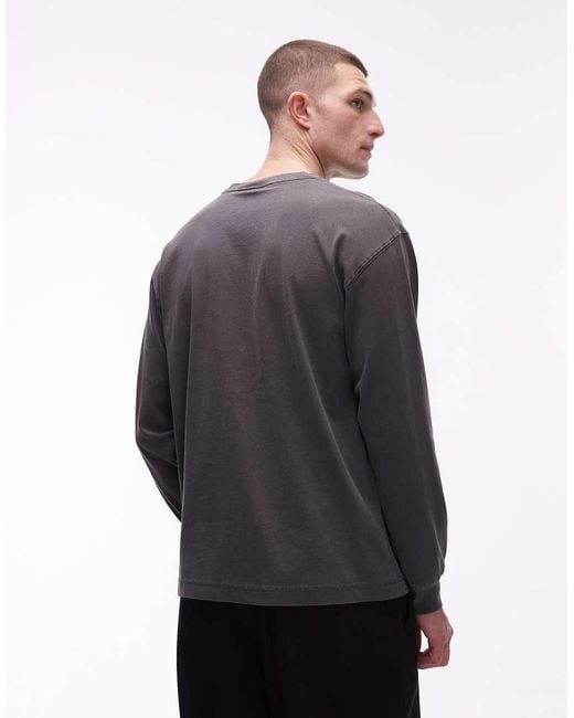 Carhartt Gray Nelson Long Sleeve T-shirt for men