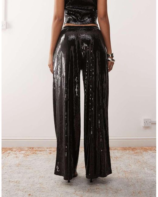 Reclaimed Vintage Wide Leg Tailored Sequin Trouser Co-Ord