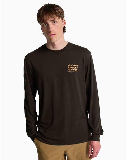 Billabong Black Grow Long Sleeve T-Shirt for men