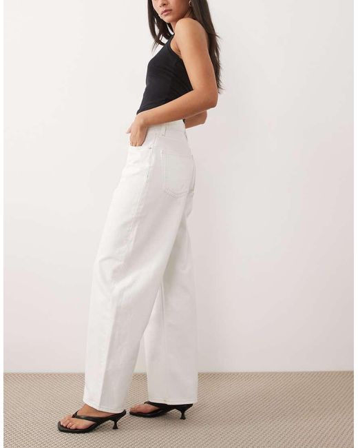 Calvin Klein White Relaxed Barrel Jeans