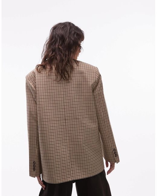 ASOS Natural Funnel Neck Wrap Blazer