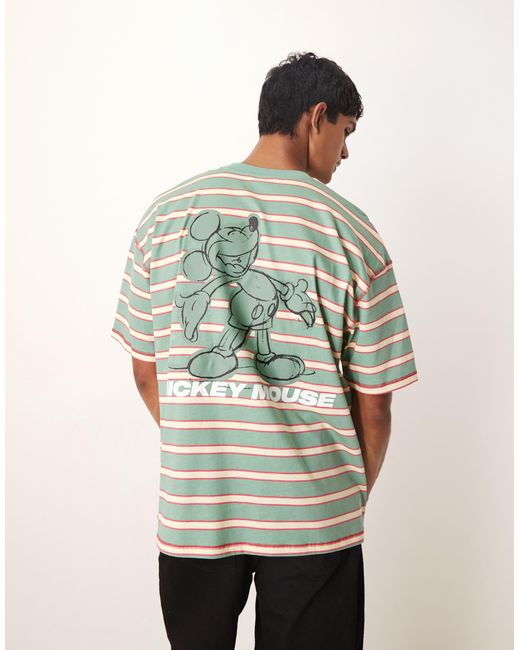 ASOS Green Disney Unisex Oversized T-shirt With Mickey Mouse Print