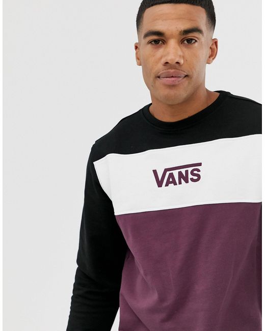 Vans White Colour Block Sweatshirt 