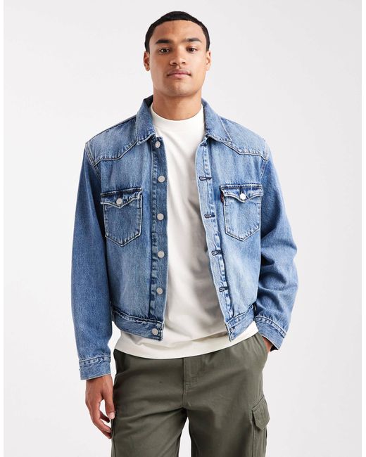 Levi's – t3 – truckerjacke aus denim in Blue für Herren
