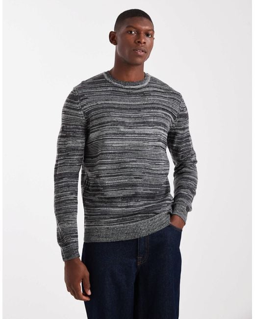 Only & Sons – gestreifter strickpullover in Blue für Herren