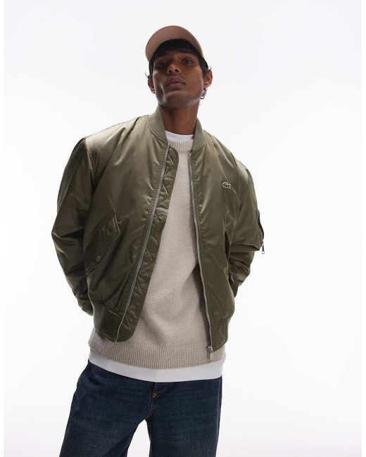 Lacoste Green Essentials Bomber Jacket for men