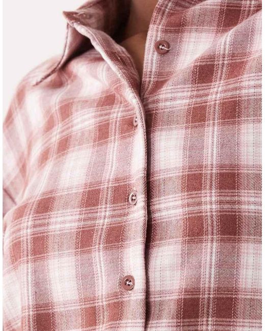 Noughts & Kisses Pink Button Up Shirt Asymmetric Hem Mini Dress