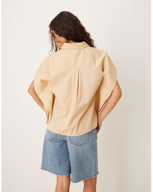 Mango Blue – kurzärmlige oversize-bluse