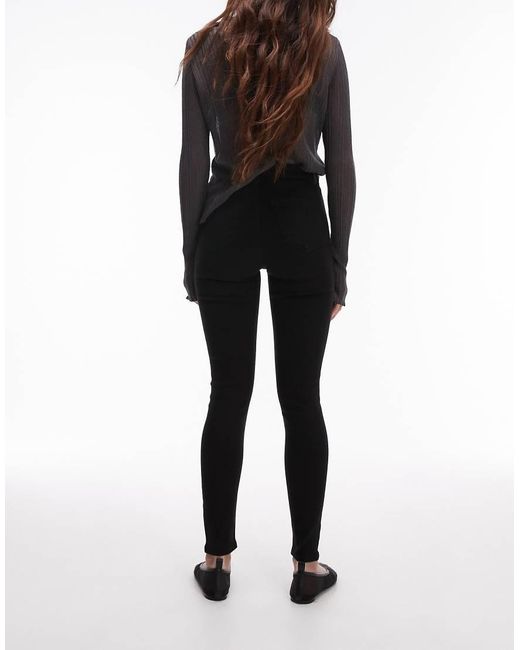 TOPSHOP Black Joni High Rise Super Skinny Jean