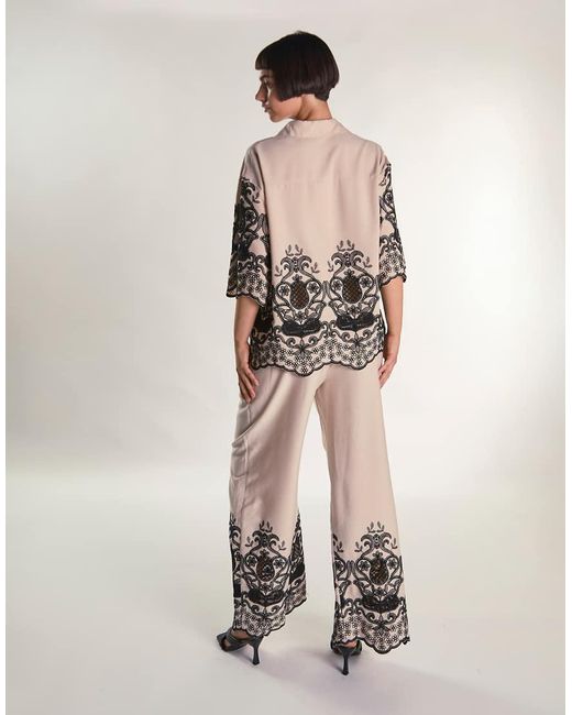 Glamorous Natural Wide Leg Trousers
