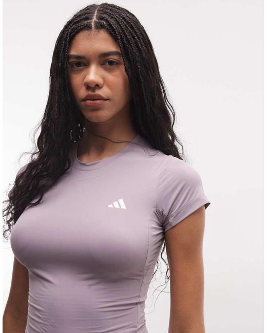 Adidas Originals Purple Adidas Training Essentials T-Shirt
