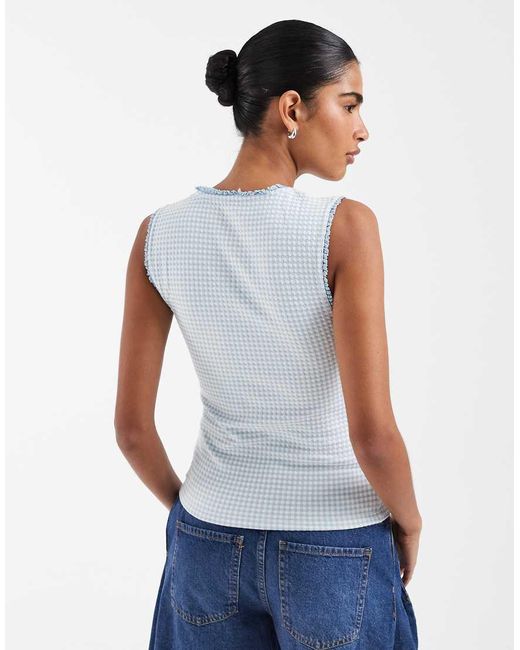 Gap White Gingham Checked Vest