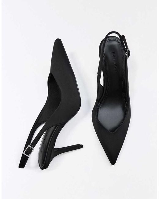 Bershka Blue Slingback High-heel Shoes