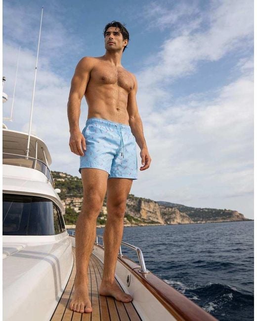 Apreslife Blue Twister Swimshorts for men