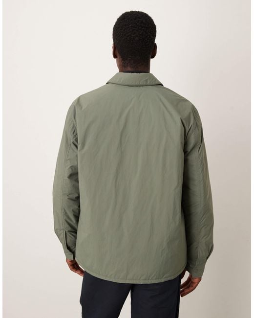 ARKET Green Techno Padded Overshirt for men