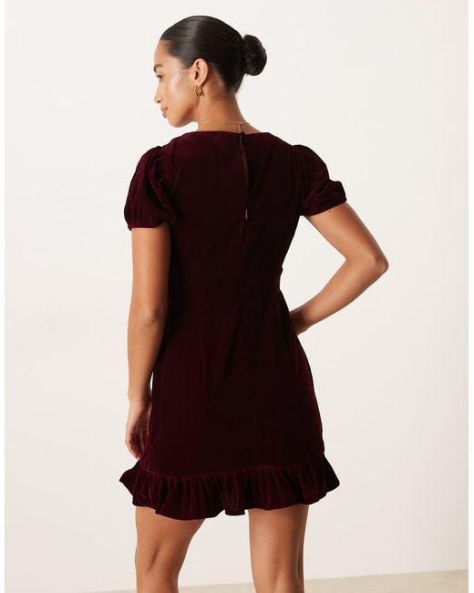 Nobody's Child Petite Red Cosmo Velvet Mini Dress