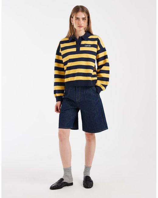 Levi's Metallic Vintage Striped Polo Neck