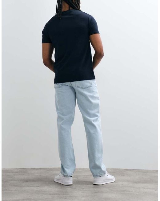 ASOS Blue Straight Leg Jeans for men