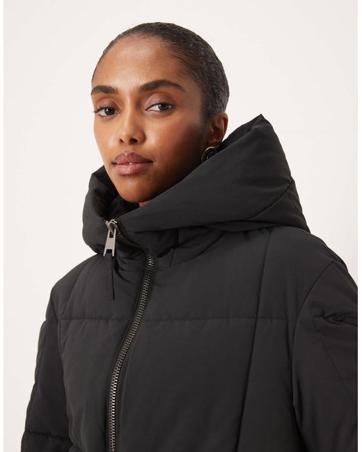 Doudoune à capuche Mango en coloris Black