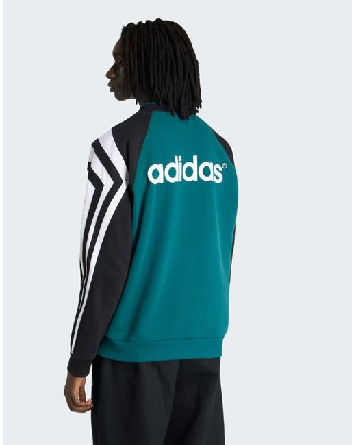 Adidas Originals Green Liverpool Fc Crew Sweat 95 for men