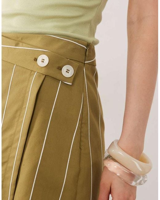 ASOS Natural Button Through Skort