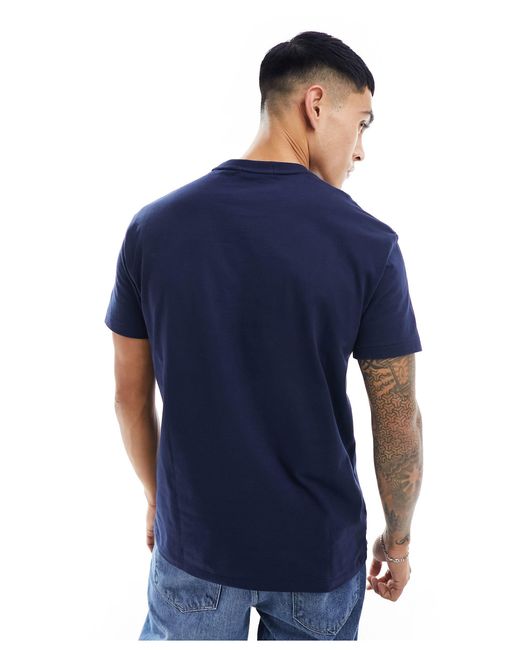 Polo Ralph Lauren Blue Floral Logo Print T-shirt Classic Oversized Fit for men