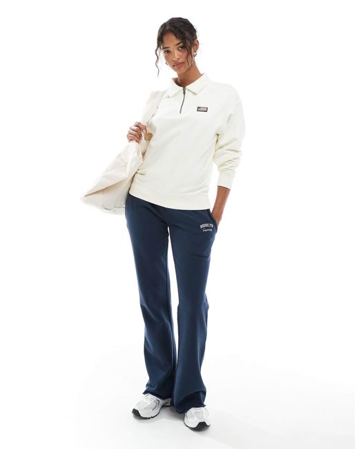 Superdry White – athletic essentials – pullover