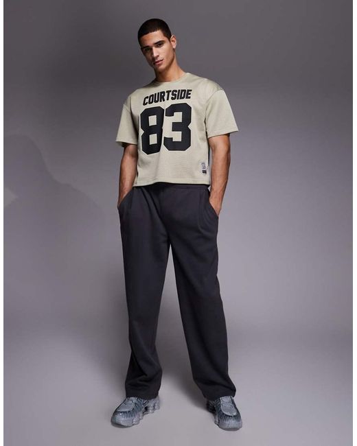 Courtside Gray Boxy Football Jersey for men